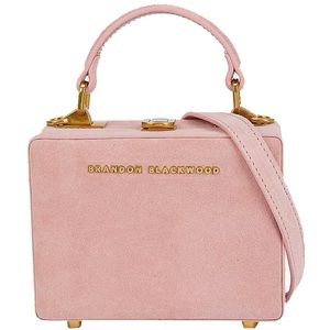 Brandon Blackwood Mini Kendrick Trunk | Pink Suede w/ Gold Hardware